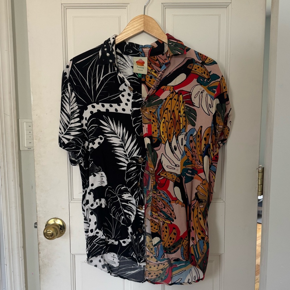 FARM RIO Colorful Button Down Shirt